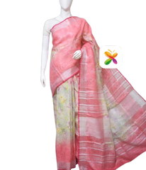 PURE LINEN DIGITAL PRINT SAREE SILK ZONE