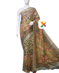 PURE LINEN DIGITAL PRINT SAREE SILK ZONE