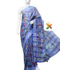 PURE LINEN DIGITAL PRINT SAREE SILK ZONE