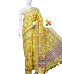 PURE LINEN DIGITAL PRINT SAREE SILK ZONE