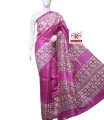 Pure Tussar Silk print saree