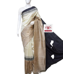 Pure Tussar Silk print saree