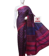 Pure Tussar Silk print saree