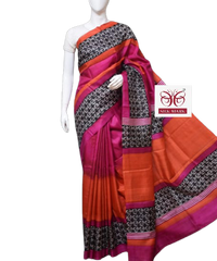 Pure Tussar Silk print saree