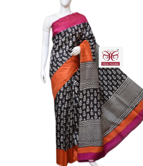 Pure Tussar Silk print saree