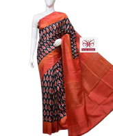 Pure Tussar Silk print saree