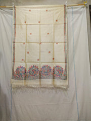 Tussar silk hand kalamkari paint dupatta SILK ZONE