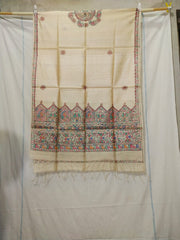 Tussar silk hand kalamkari dupatta SILK ZONE