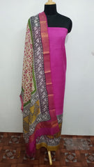 Semi-Tussar printed suit SILK ZONE