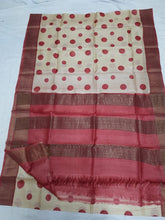 Pure Tussar Silk print saree