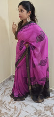 Modal Silk Hand Print Saree