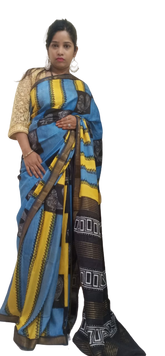 Modal Silk Hand Print Saree