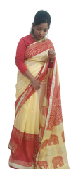 Modal Silk Hand Print Saree