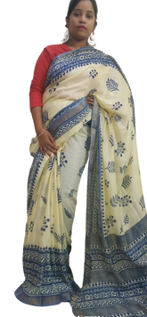 Modal Silk Hand Print Saree