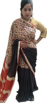 Modal Silk Hand Print Saree
