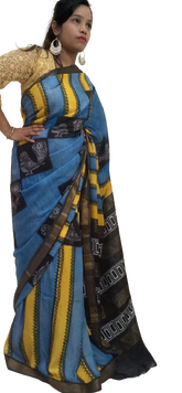 Modal Silk Hand Print Saree