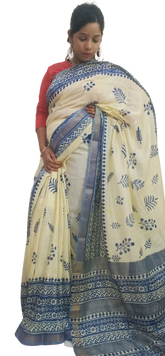 Modal Silk Hand Print Saree
