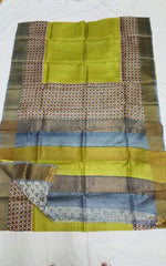 Pure Tussar Silk print saree