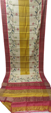 Pure Tussar Silk print saree