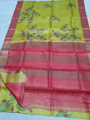 Pure Tussar Silk print saree