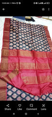 Pure Tussar Silk print saree