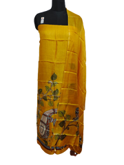 Tussar Silk Print Suit