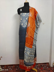Tussar Silk print Suit
