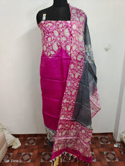 Tussar Silk print Suit