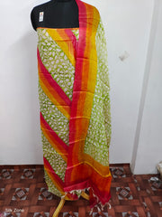 Tussar Silk print Suit