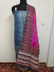 Tussar Silk print Suit