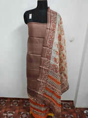 Tussar Silk print Suit