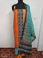 Tussar Silk print Suit
