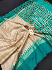 Tussar ghicha handloom silk saree