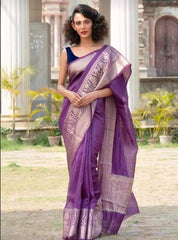 Organza Embroidry working saree