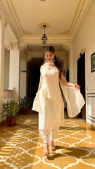 Cotton chickankari suit