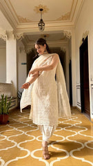 Cotton chickankari suit