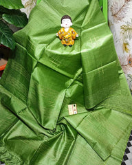 Semi tussar silk ghicha saree