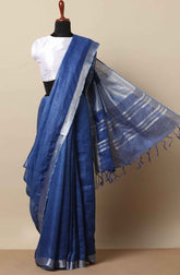 Linen cotton saree