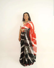 Linen slab saree