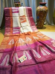 Tussar Silk Print Saree