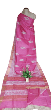 Pure Tussar Silk print saree
