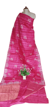 Pure Tussar Silk print saree