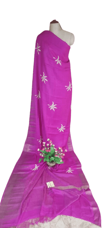 Pure Tussar Silk print saree