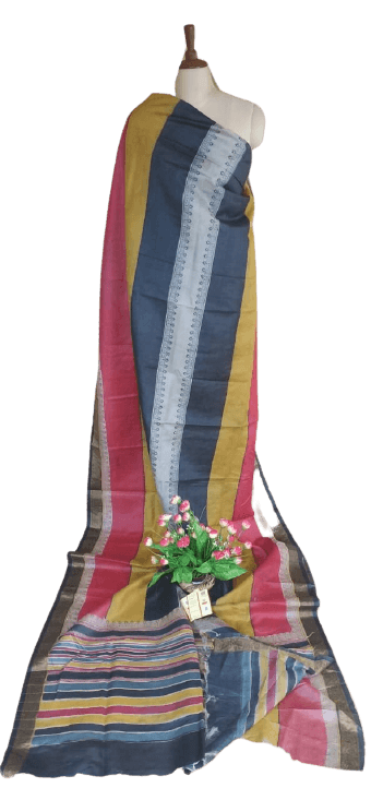 Pure Tussar Silk print saree