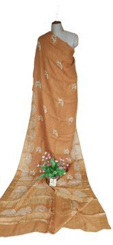 Pure Tussar Silk print saree