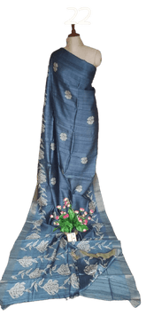 Pure Tussar Silk print saree