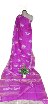 Pure Tussar Silk print saree