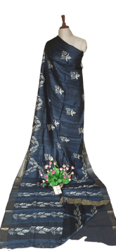 Pure Tussar Silk print saree