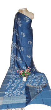 Pure Tussar Silk print saree