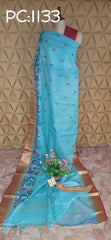 Pure Tussar Silk print saree